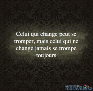 Si vous voulez changer les choses, commencez par agir différemment !