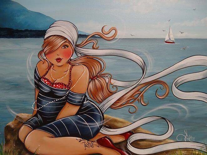 mujer-en-la-playa