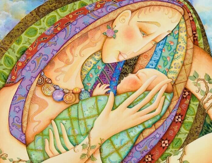 Femme-avec-un-bebe-dans-les-bras