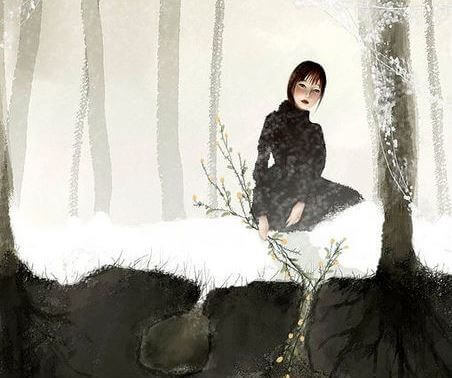 Femme-scène-enneigee