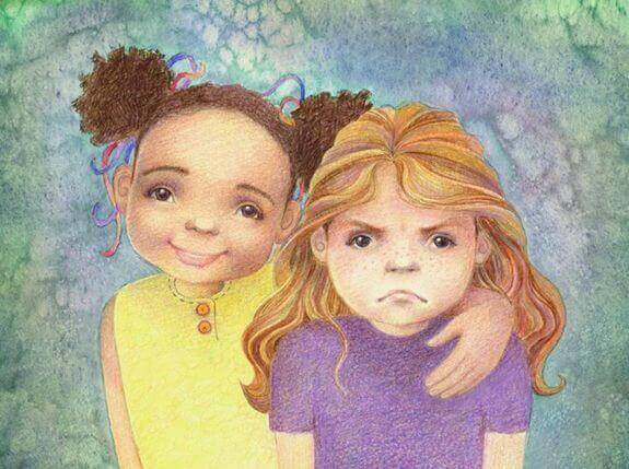 Niña-feliz-y-niña-enfadada