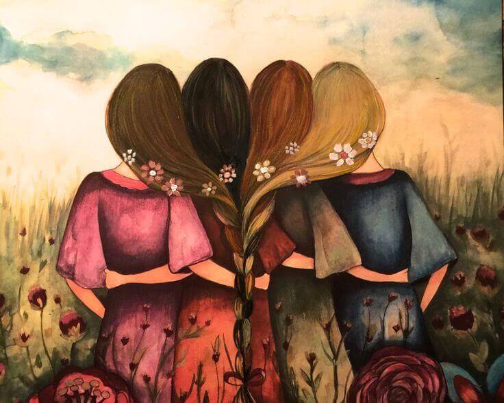 cuatro-amigas-abrazandose