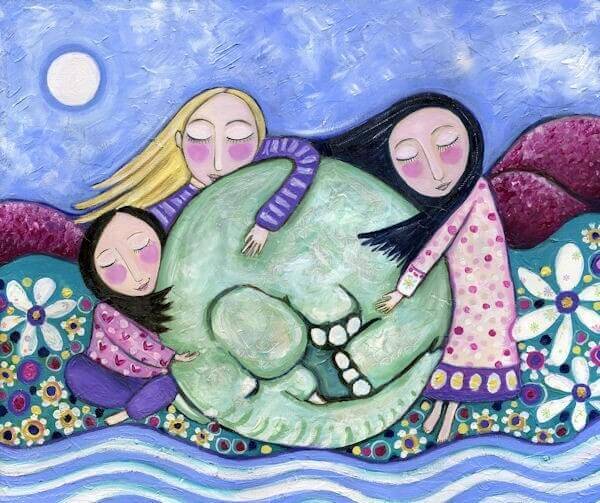 niñas-abrazando-elefante