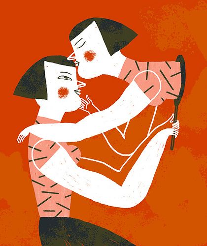 Femme-se-regardant-dans-un-miroir