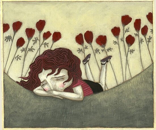 Fille-triste-allongee
