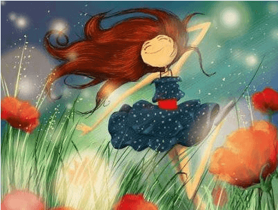 Niña-feliz-sonriendo-entre-amapolas