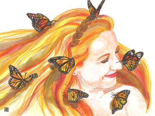 chica-mariposas