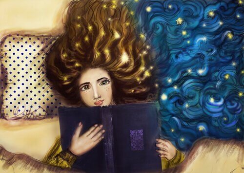 femme qui lit un livre