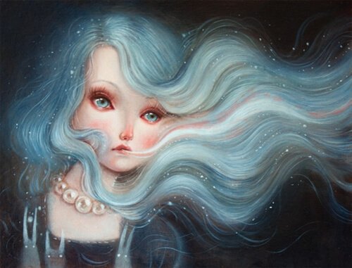 Mujer-con-el-pelo-azul