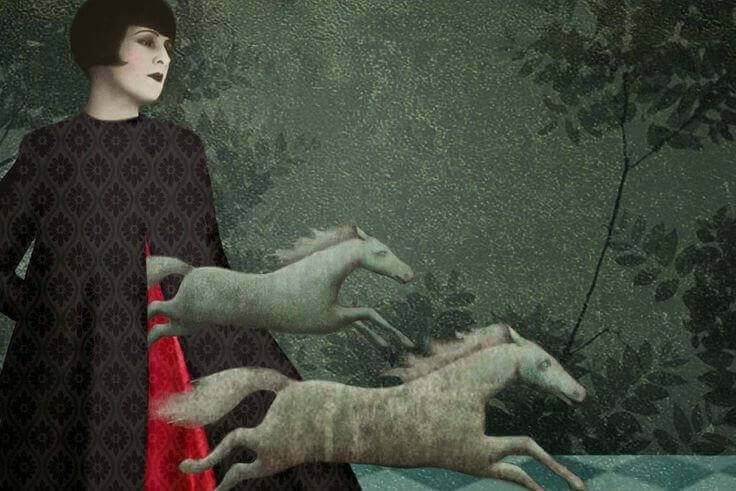 femme avec des chevaux