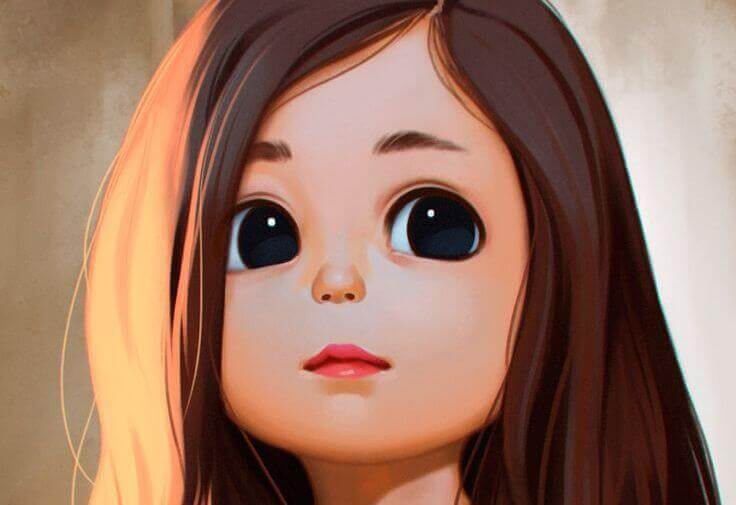 fille aux yeux noirs