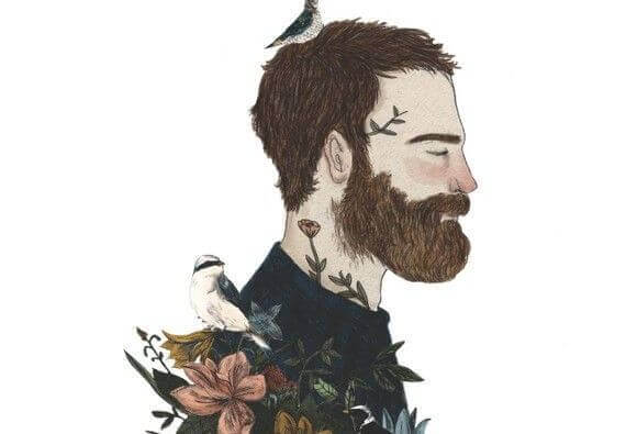 homme barbu