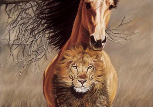 Cheval-tatouage-de-lion