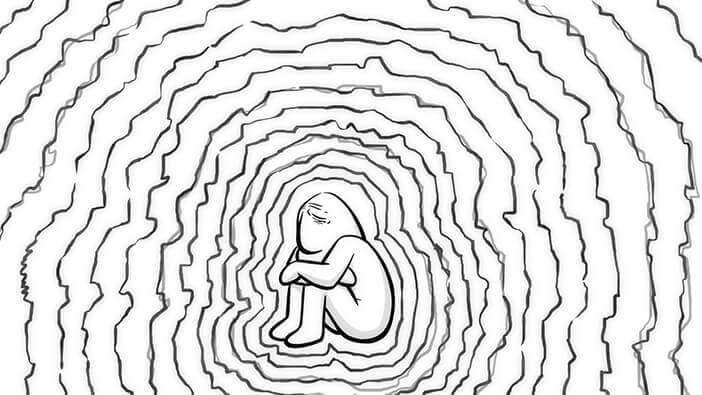 Homme-assis-souffrant-a-cause-de-l'amour-murs