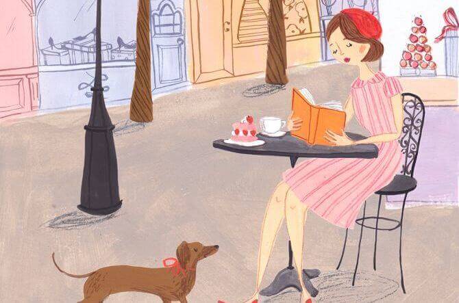 chica-en-una-terraza-tomando-café