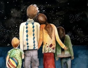 Portrait d'une famille heureuse