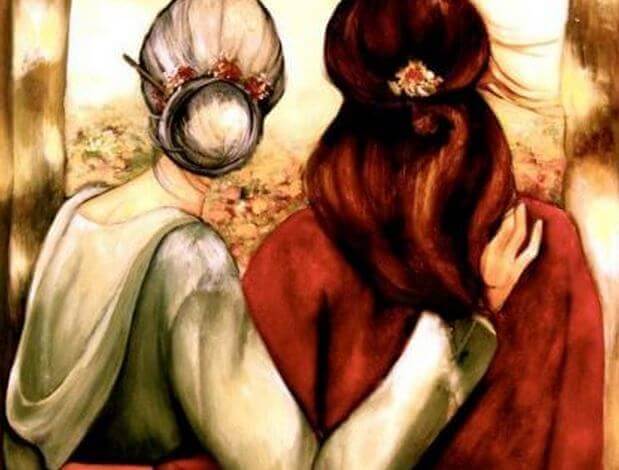 Mere-fille-enlacees