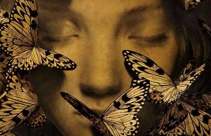 Visage-et-papillon