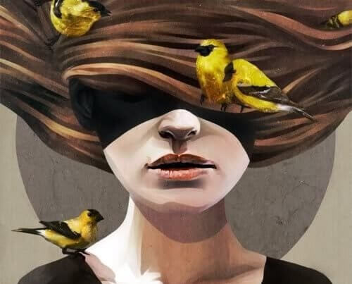 femme-oiseaux-dans-les-cheveux