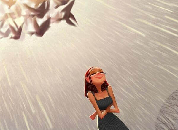 fille-attitude-positive-sous-la-pluie