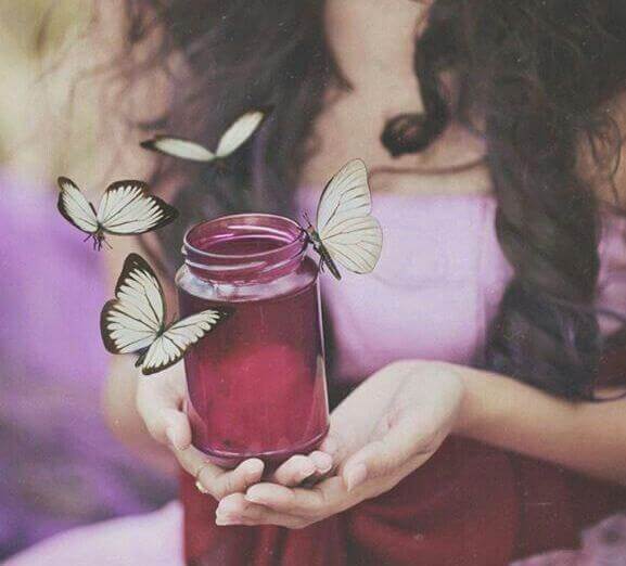 pot-en-verre-avec-des-papillons