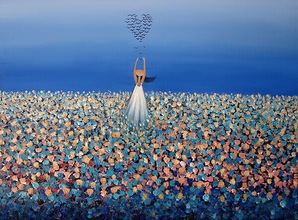 Fille-champ-fleurs-coeur