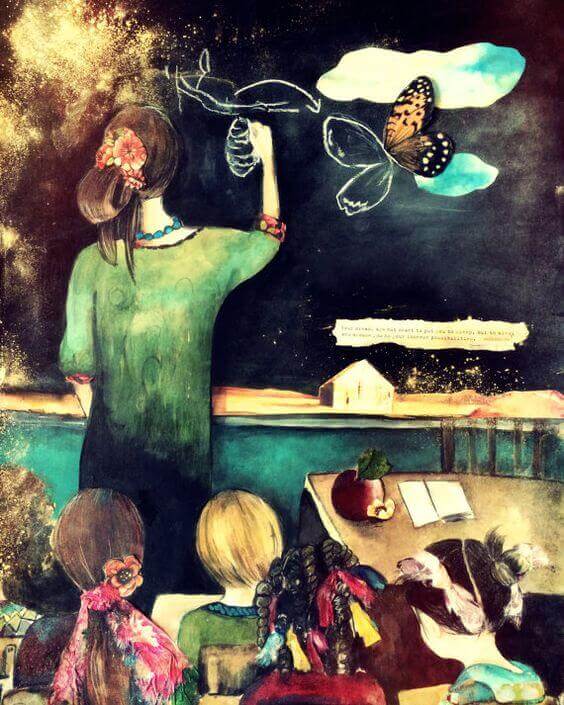 Professeure-et-enfants