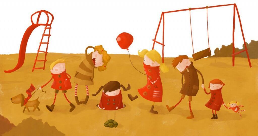 enfants jouant au parc