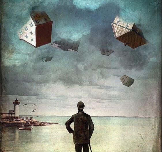 maisons-aeriennes-representant-l-anxiete