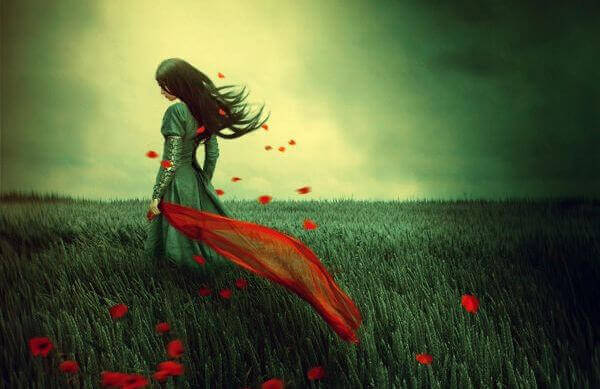 femme-champ-de-coquelicots