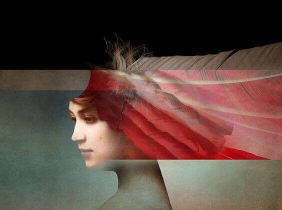 mujer-con-franja-roja