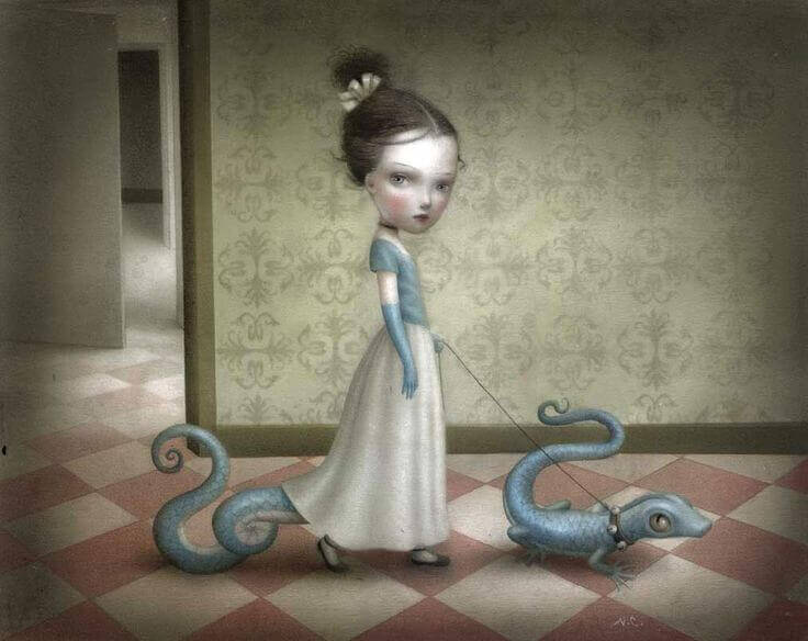 femme-avec-des-dragons