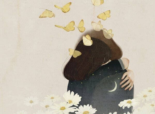 joven-fundida-en-un-abrazo-con-mariposas-en-la-cabeza