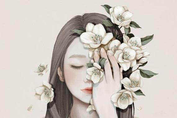 mujer-con-flores-en-medio-rostro