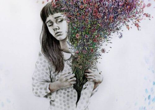 mujer-con-flores-en-la-camisa