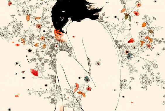 mujer-con-flores