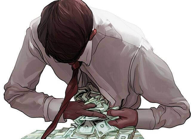 hombre-con-dinero-escapando-de-la-camisa