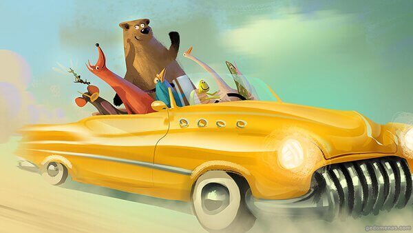 animales-en-un-coche