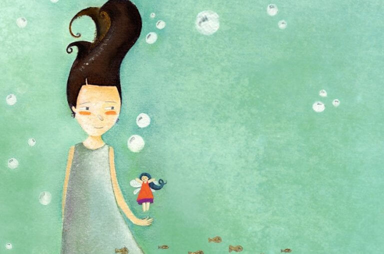 petite fille avec une fée