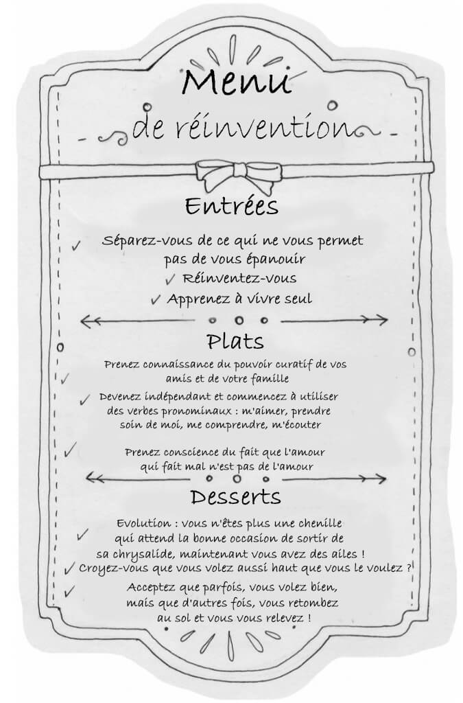 menu de réinvention