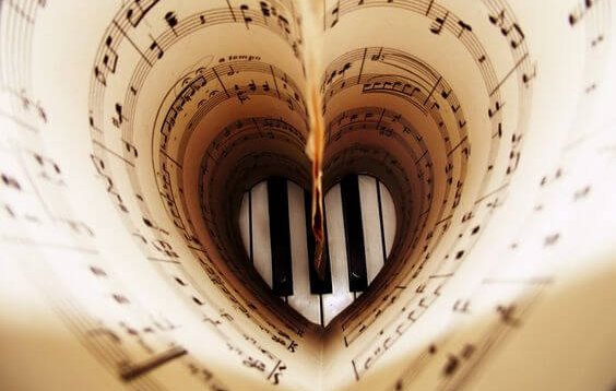 partition en forme de coeur