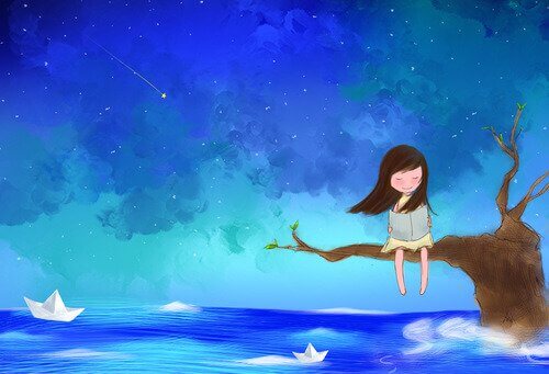 personne qui profite du temps en solitaire