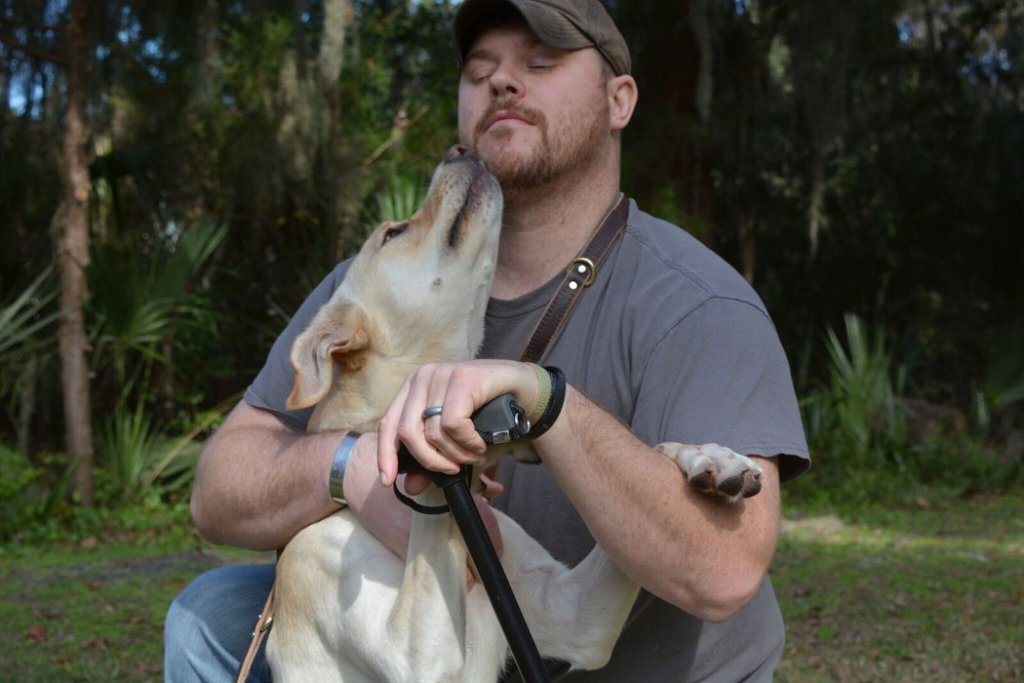 Benjamin Stepp et son chien Arleigh