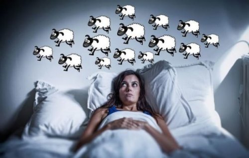 femme comptant les moutons pour dormir