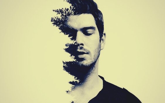 homme et forme d'arbre