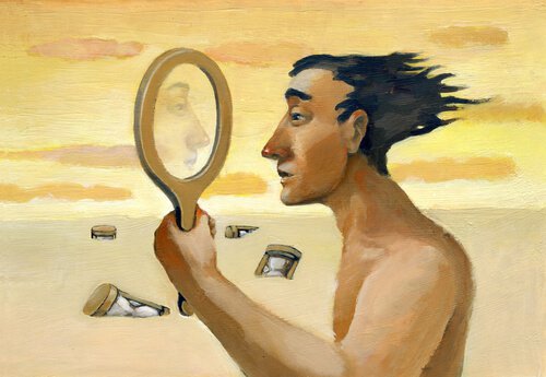 homme qui regarde ses traits de personnalité