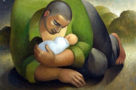 père avec son enfant