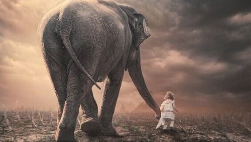 éléphant représentant le temps pour un enfant