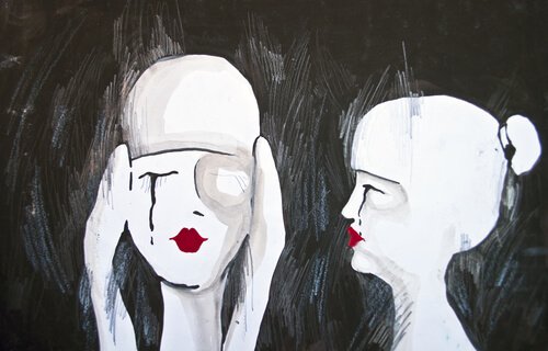 deux femmes qui pleurent