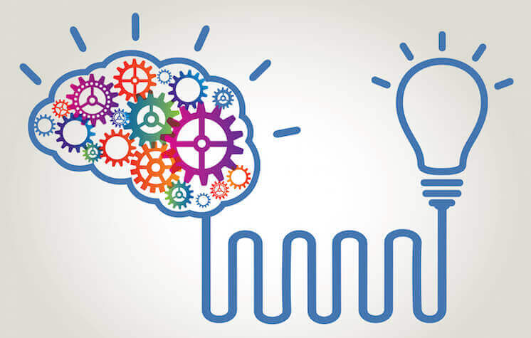 cerveau connecté à une ampoule